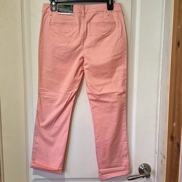 Women’s Ana girlfriend Chino pants new with tags pink size 2 mid rise slim leg - Picture 5 of 5